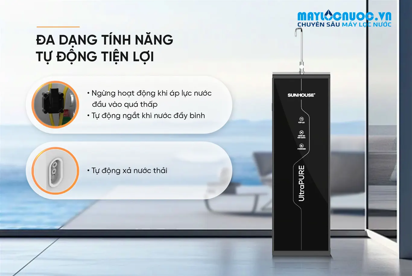 MÁY LỌC NƯỚC RO UltraPURE SUNHOUSE SHA8899KL- 11 LÕI